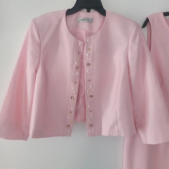 Chic Tutu Pink Dress and Jacket Set By Kasper Size 14/16 - Picture 6 of 16